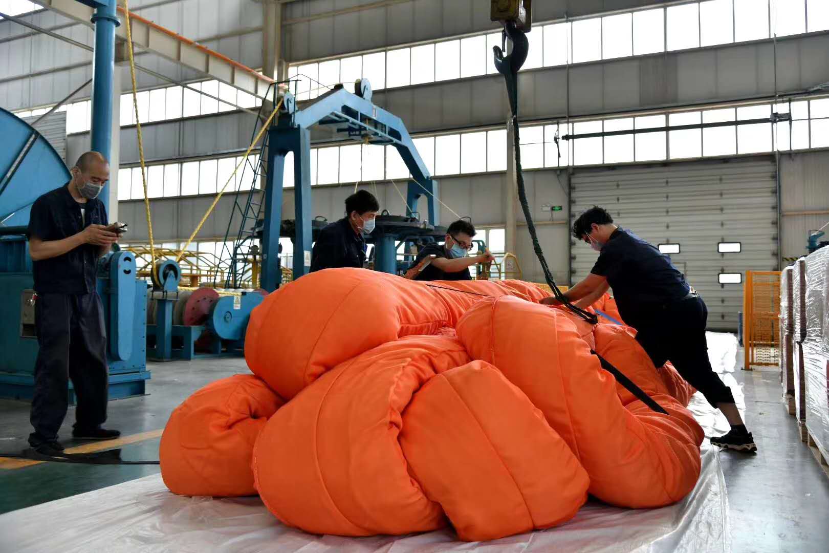 江苏盛翔索具1150吨超大吨位环形柔性吊装带走货！